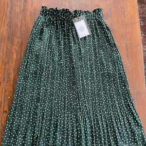 Pleated Skirt with paper bag waist